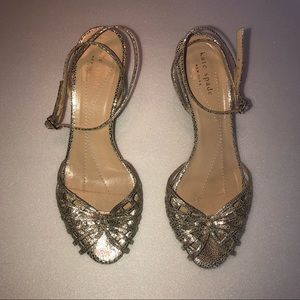 Kate Spade ♠️ Gold Heels 6.5